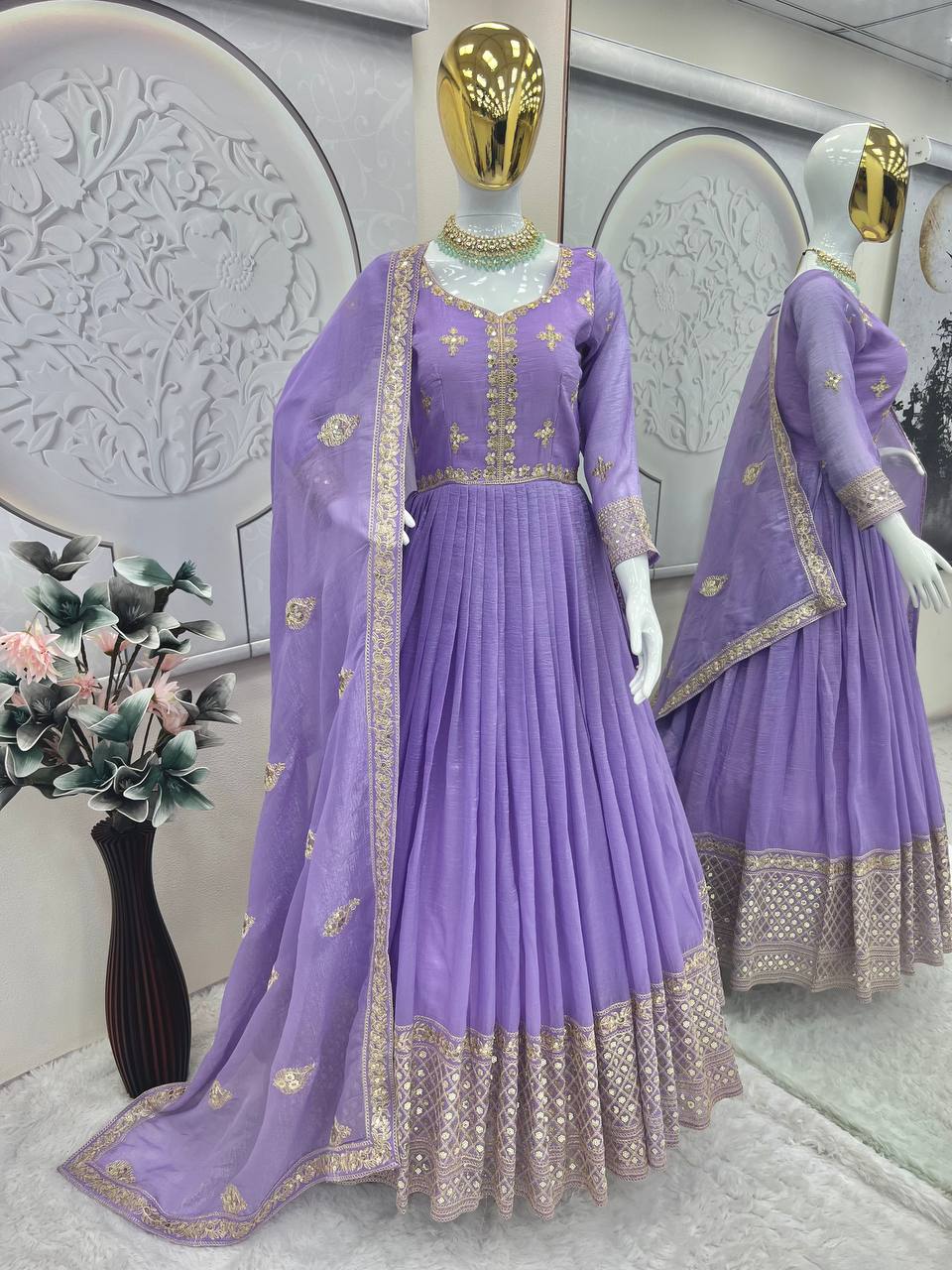Designer Anarkali Party Wear Look Gown