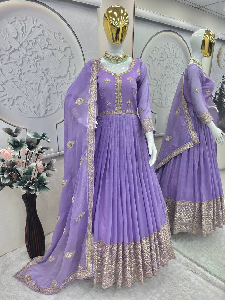 Designer Anarkali Party Wear Look Gown