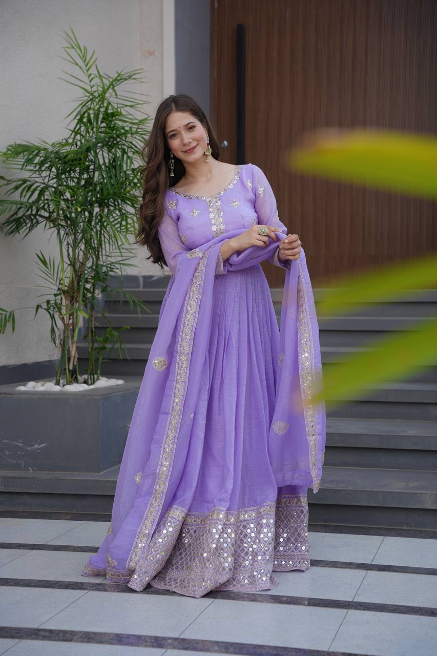 Designer Anarkali Party Wear Look Gown