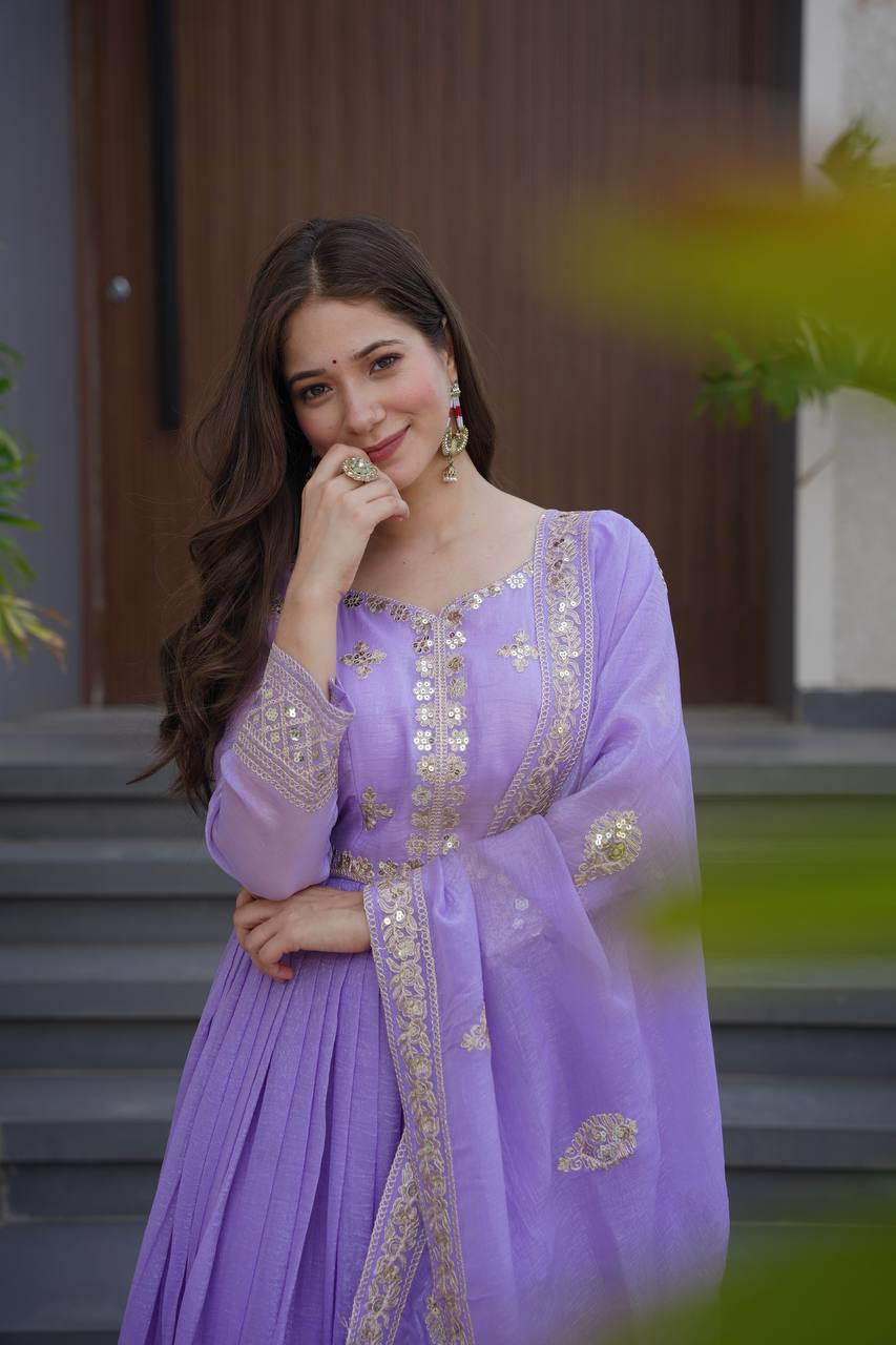 Designer Anarkali Party Wear Look Gown