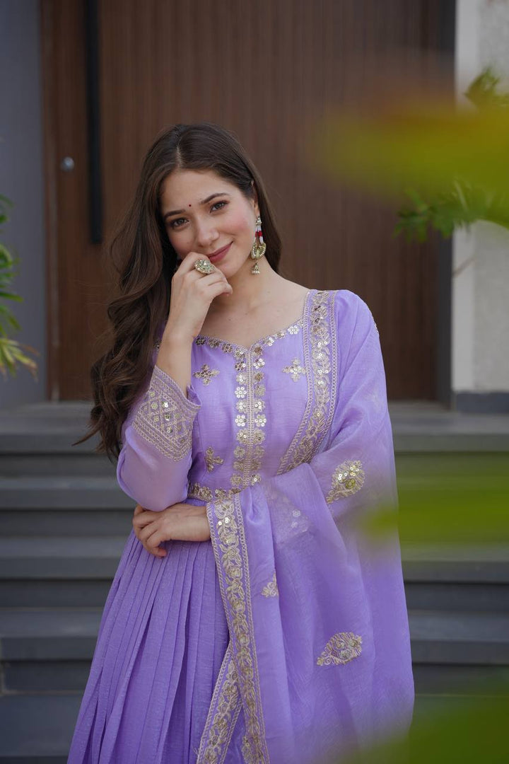 Designer Anarkali Party Wear Look Gown