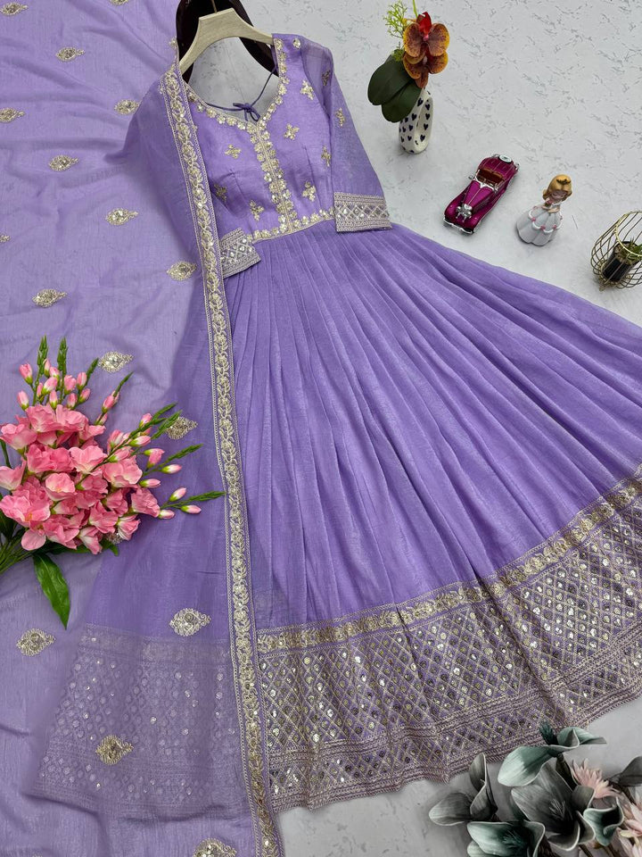 Designer Anarkali Party Wear Look Gown