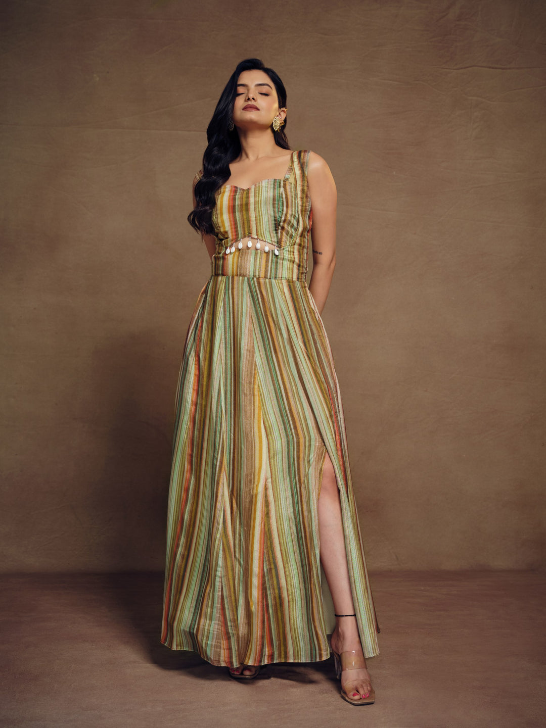 effortless elegance with Digital Printed Silk Gown