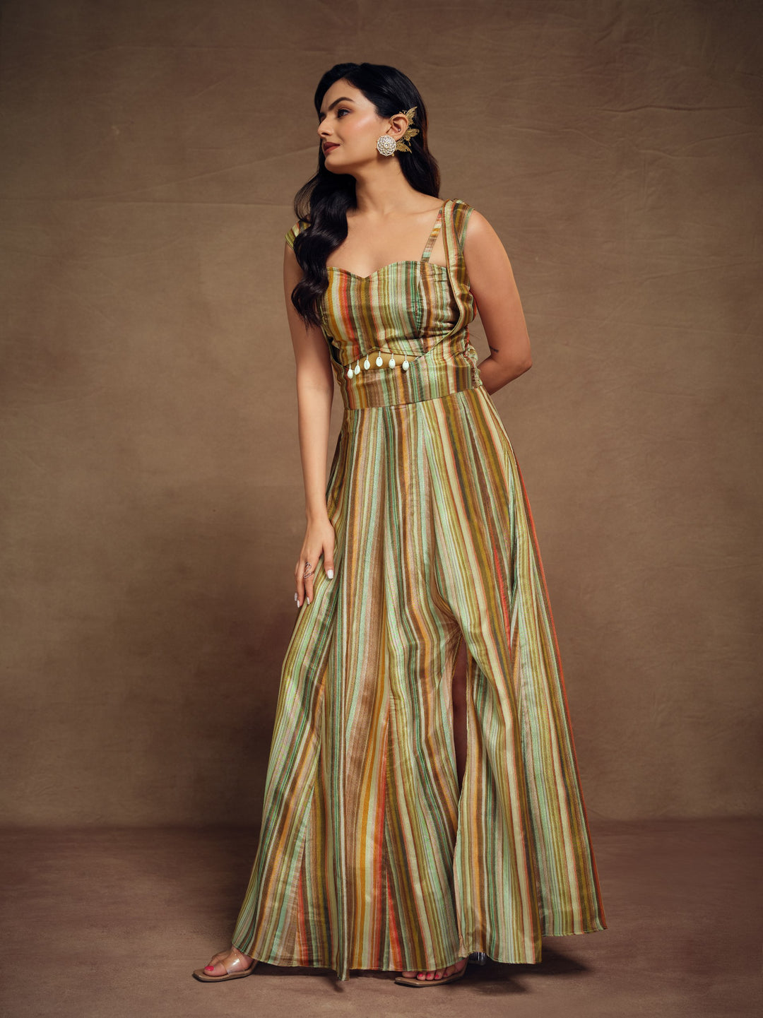 effortless elegance with Digital Printed Silk Gown