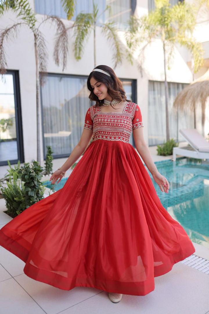New Designer Fenta anarkali Gown Set