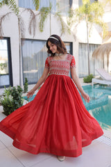 New Designer Fenta anarkali Gown Set