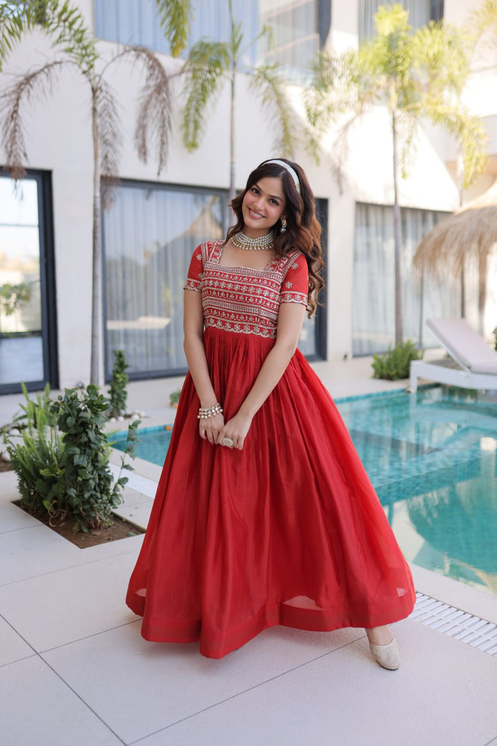 New Designer Fenta anarkali Gown Set