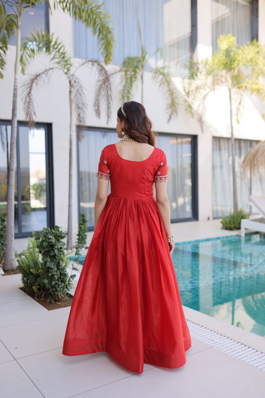 New Designer Fenta anarkali Gown Set