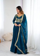 Opulent Teal Royale Anarkali Outfit