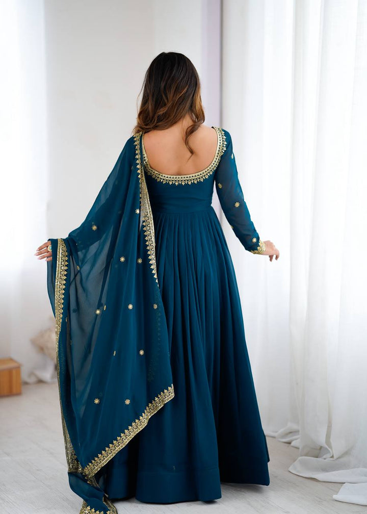 Opulent Teal Royale Anarkali Outfit
