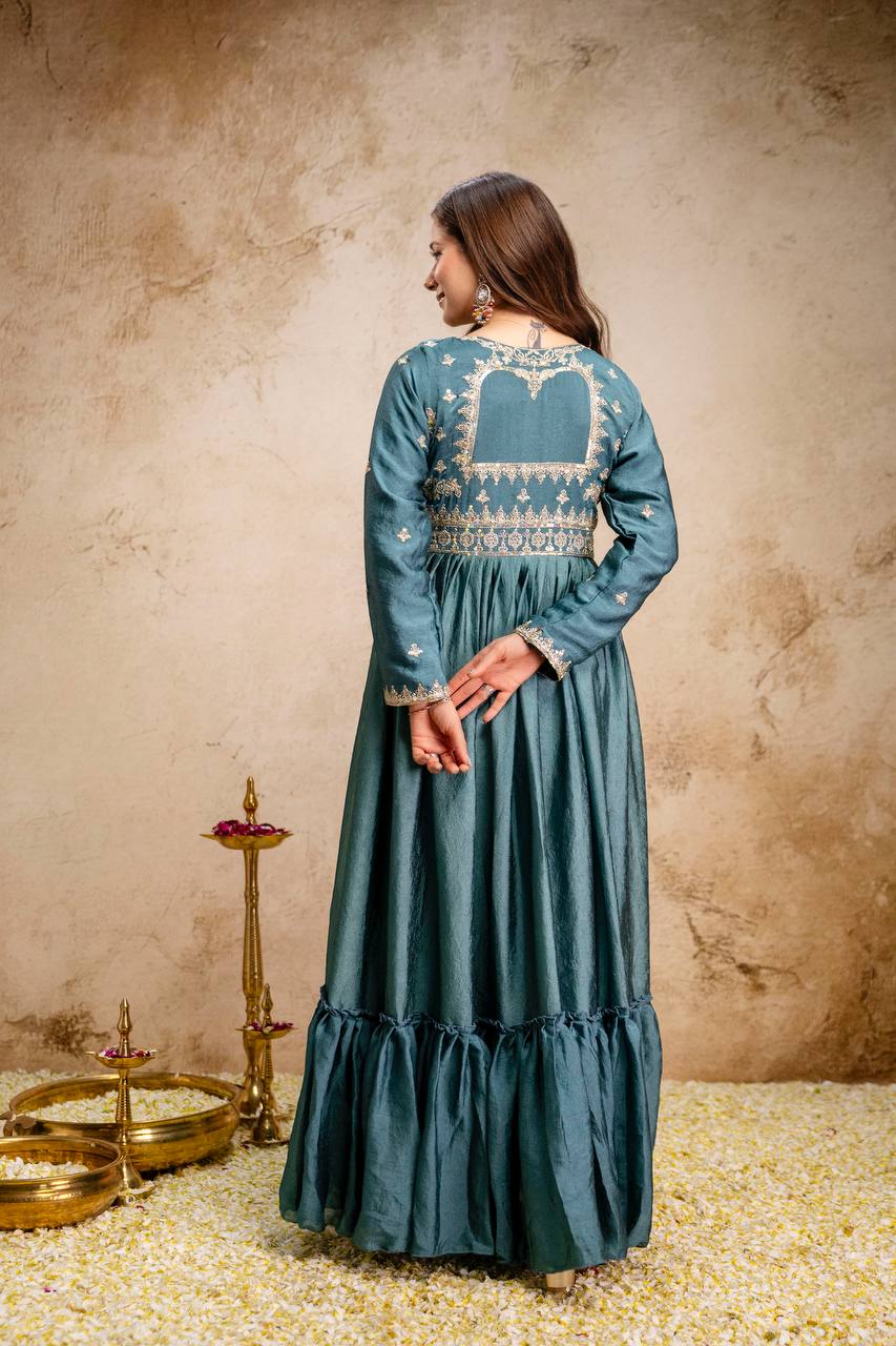 New Ready-Made Gown And Dupatta Set