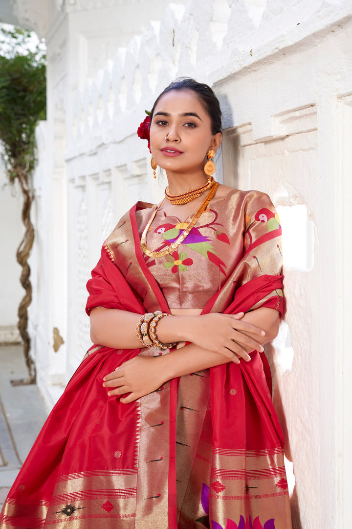 Green Paithani Lehenga choli