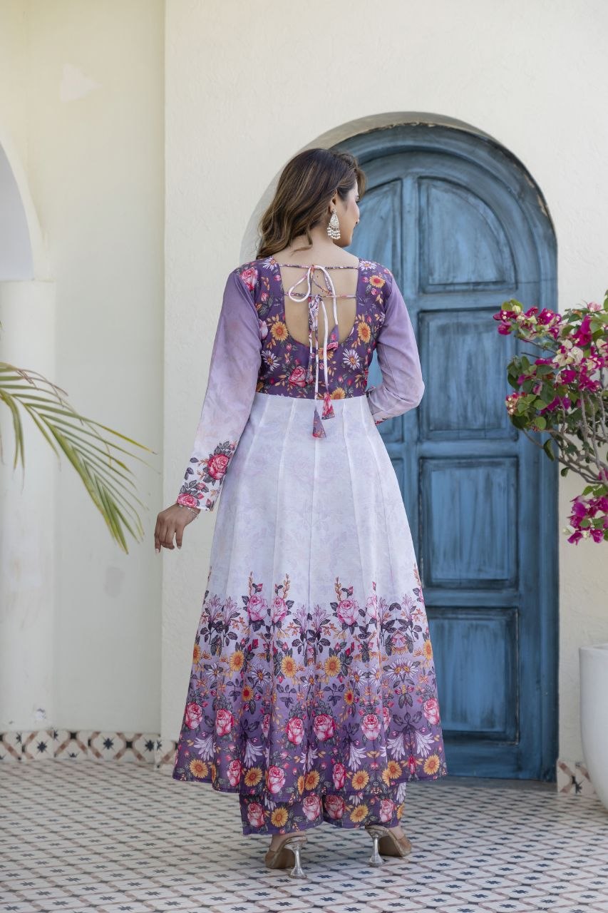 New Readymade Designer Gown Pant and dupatta Set