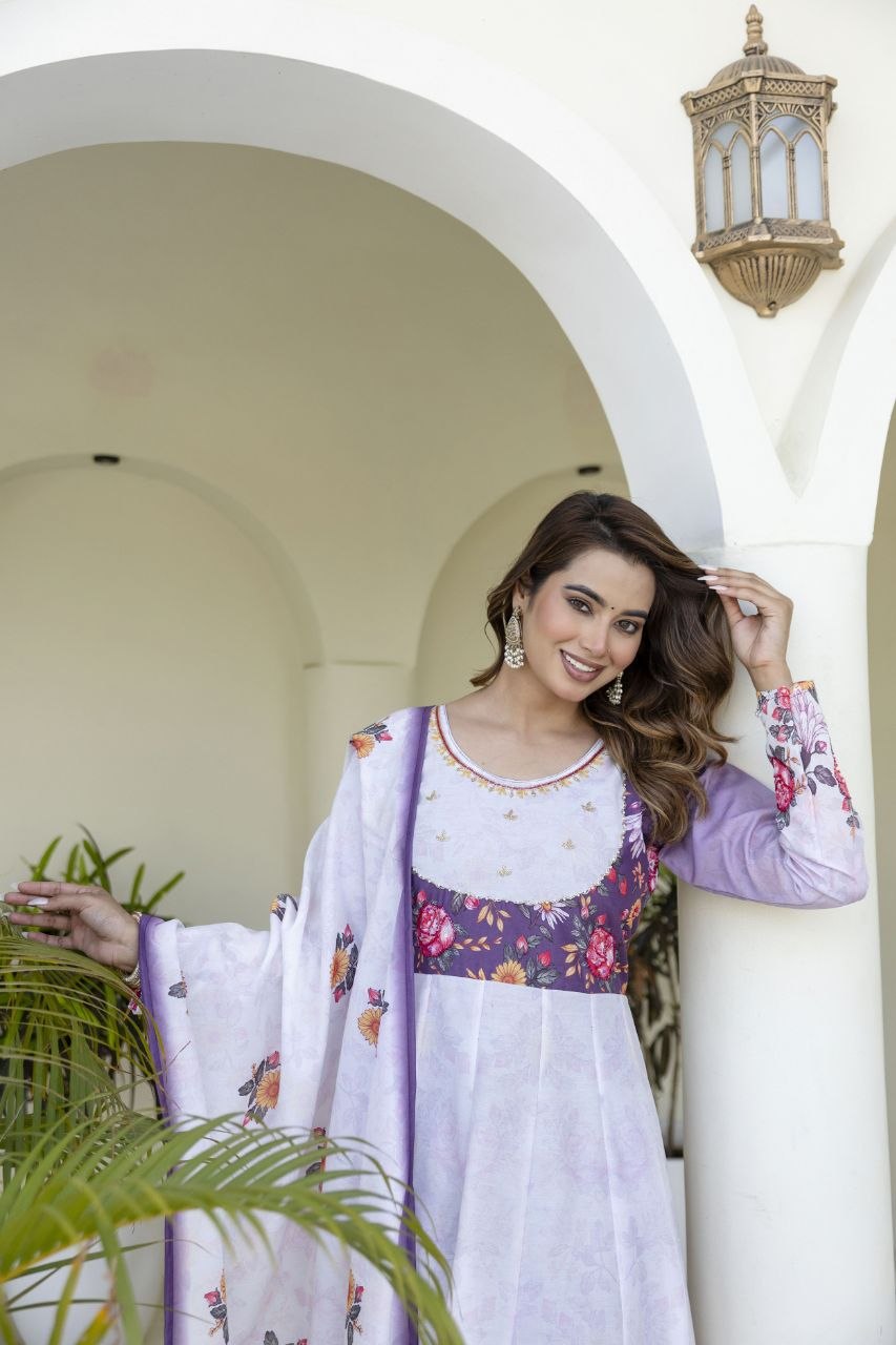 New Readymade Designer Gown Pant and dupatta Set