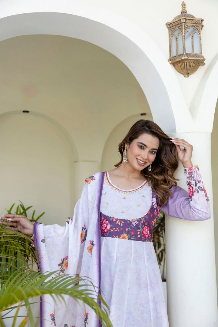 New Readymade Designer Gown Pant and dupatta Set