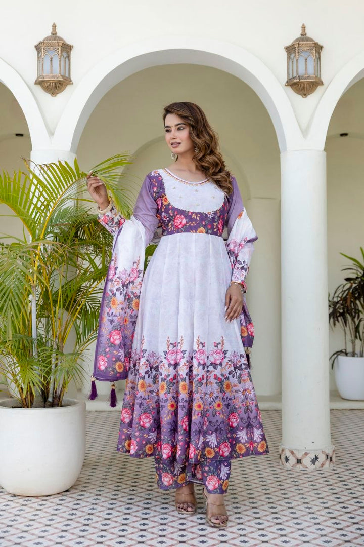 New Readymade Designer Gown Pant and dupatta Set