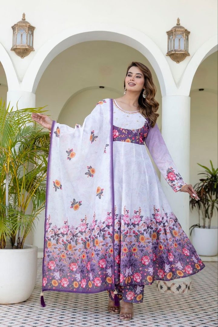 New Readymade Designer Gown Pant and dupatta Set