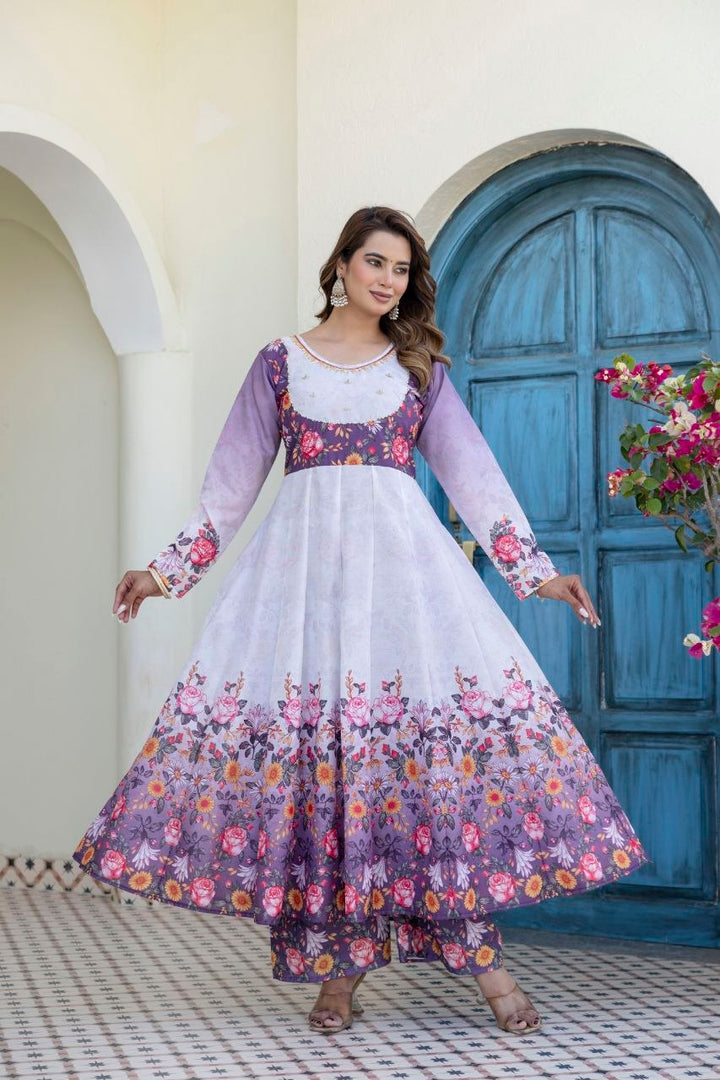 New Readymade Designer Gown Pant and dupatta Set