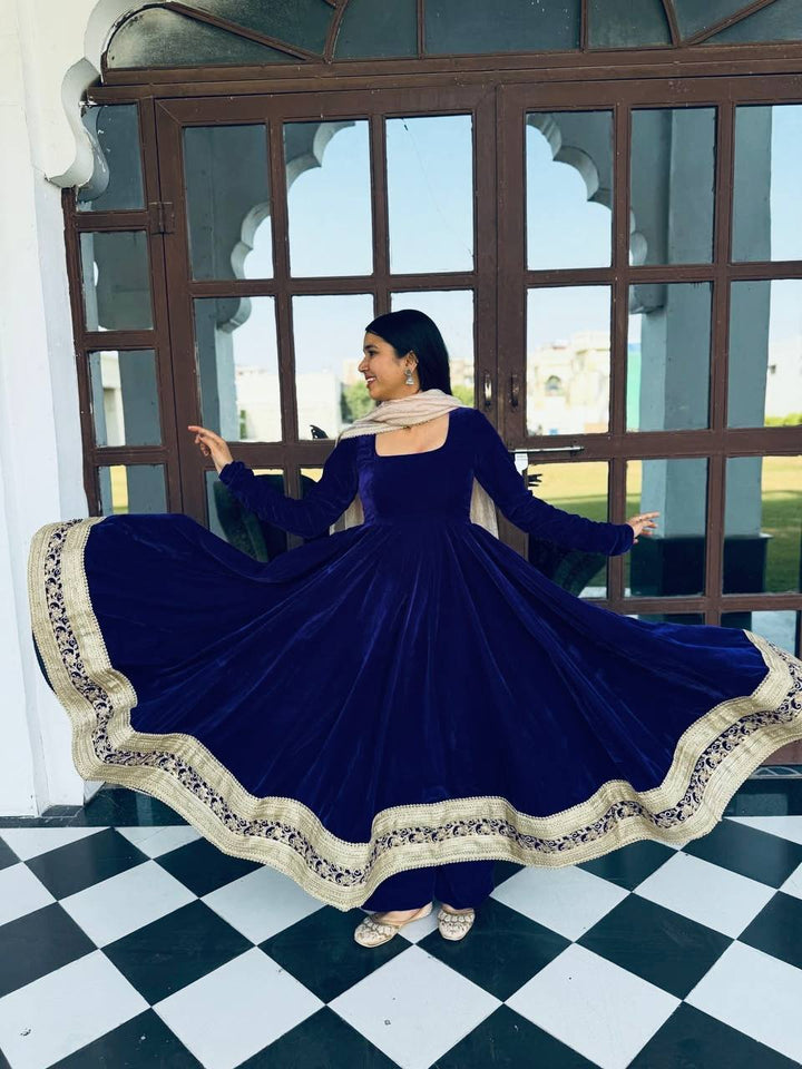 PREMIUM VELVET ANARKALI SUIT SET