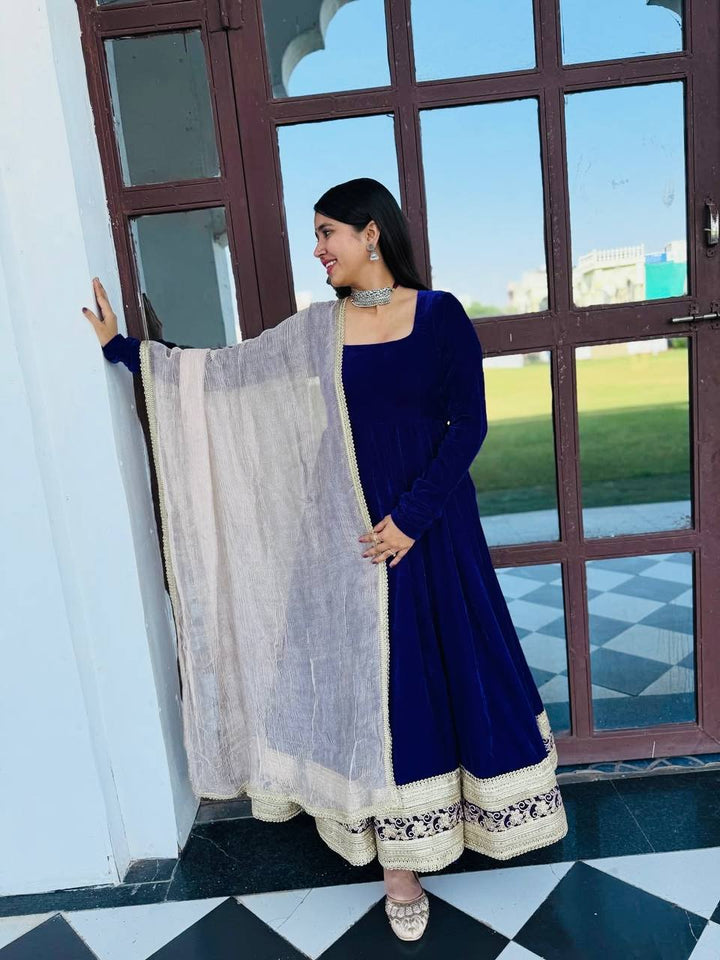 PREMIUM VELVET ANARKALI SUIT SET