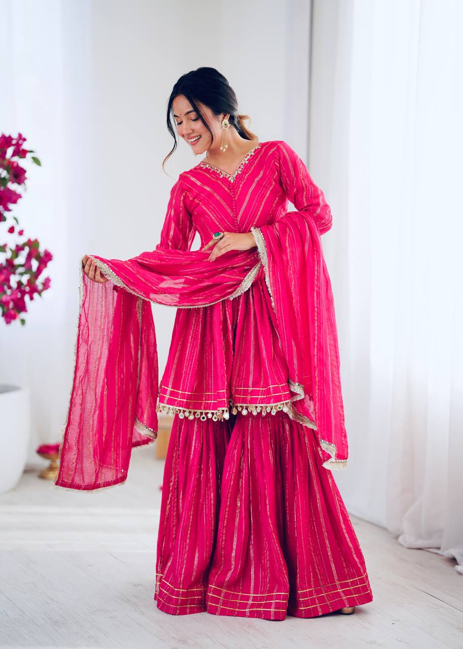 Women’s Ethnic Wear pink sharara set