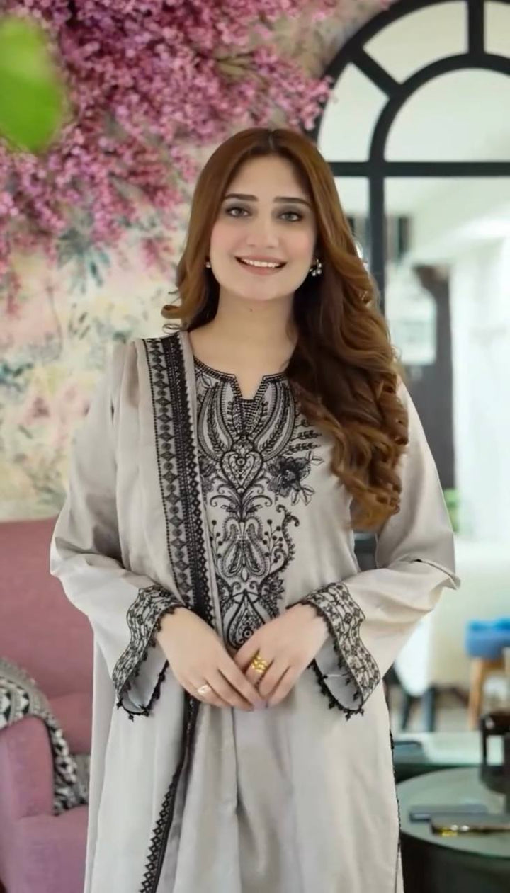 Đěsigner Party Wear Look Heavy Faux Georgette Top Bottom & Dupatta Set