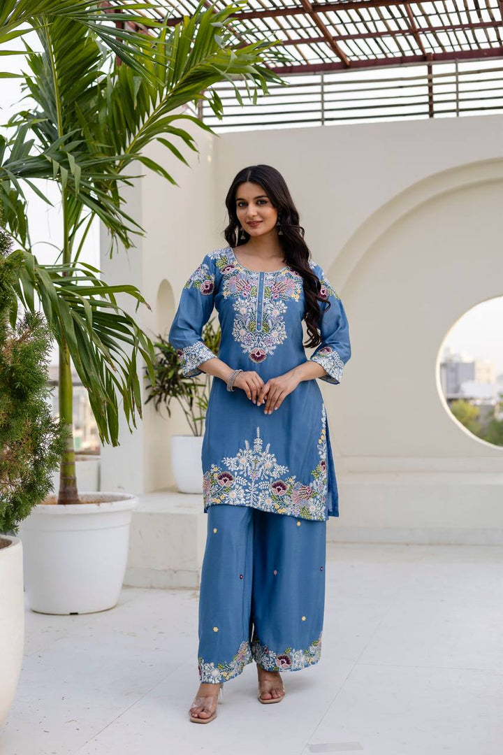 Designer Kurti pant Dupatta Set