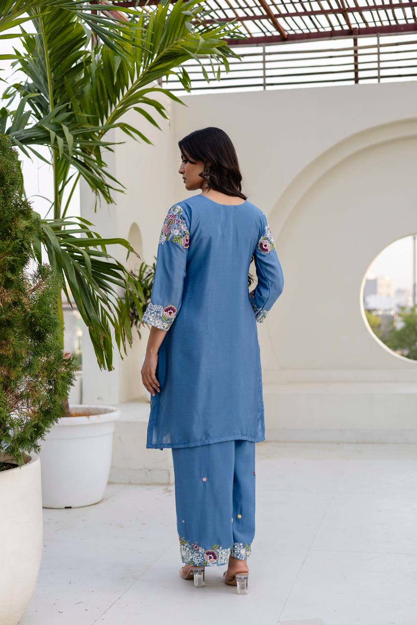 Designer Kurti pant Dupatta Set