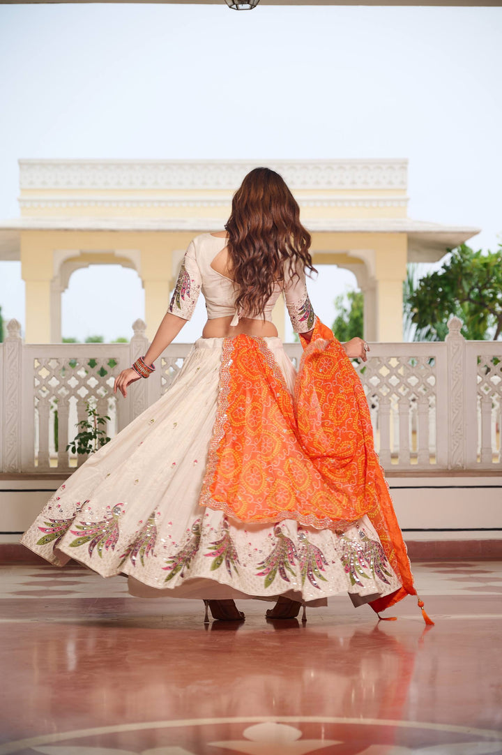 Orange Color Festive Lehenga Choli