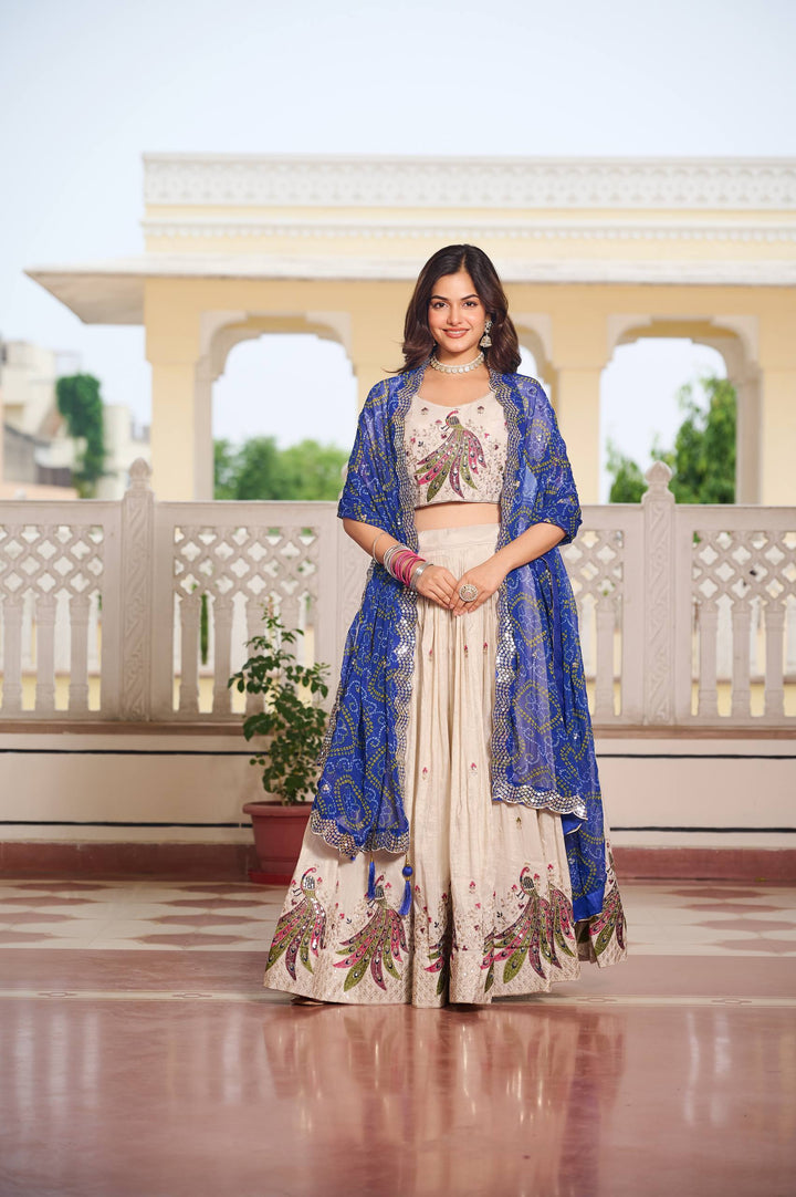 Blue Color Festive Lehenga Choli