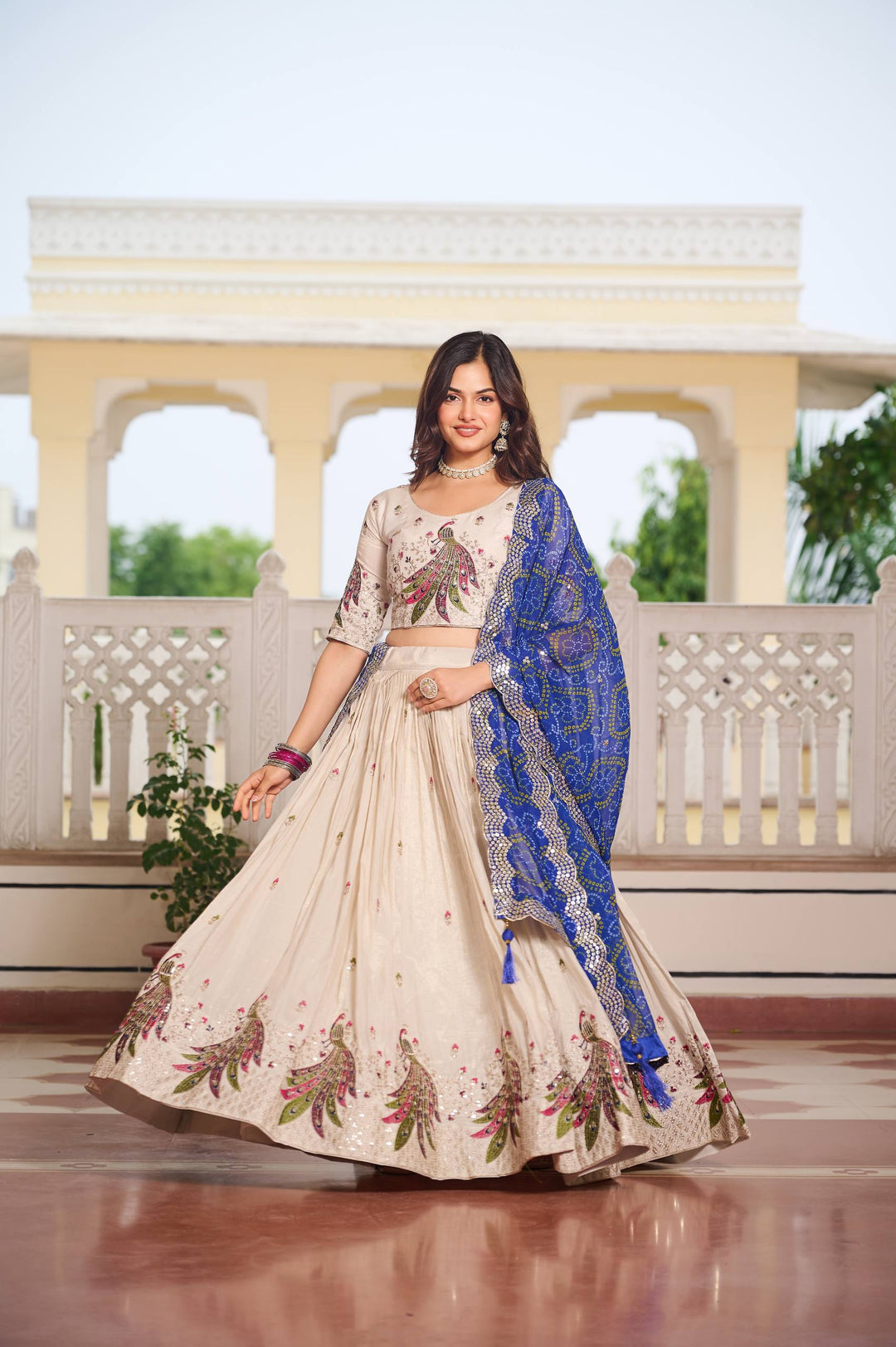 Blue Color Festive Lehenga Choli