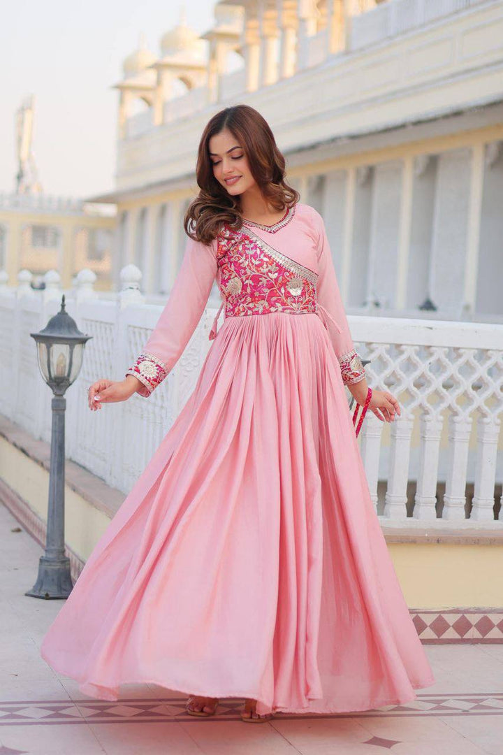 Pink Color Tranding and Stylish anarkali Gown