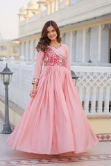 Pink Color Tranding and Stylish anarkali Gown