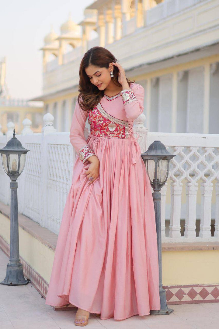 Pink Color Tranding and Stylish anarkali Gown