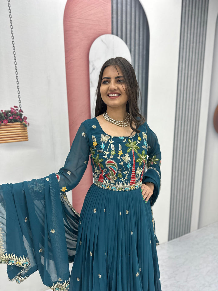 Classic Designer Gown and Dupatta